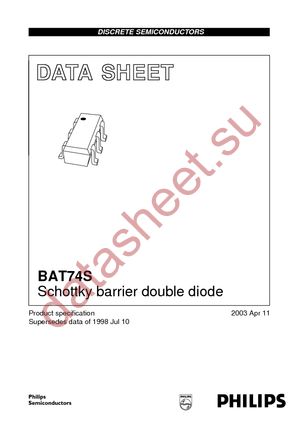 BAT74S T/R datasheet  